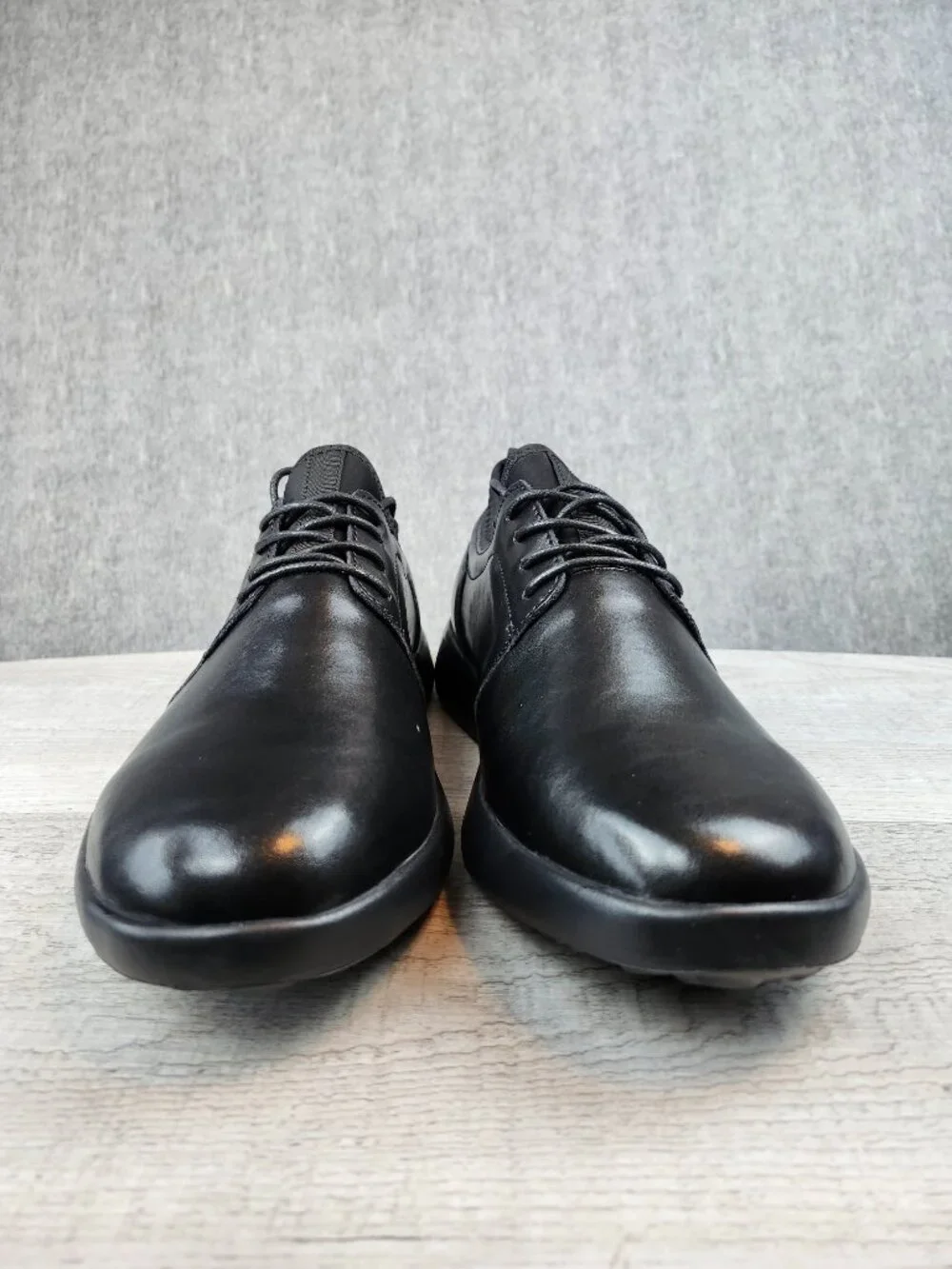 OrthoComfoot Men Size EU43 (US 10) Orthopedic Black Leather Dress Shoes